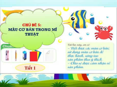 Bài giảng Mĩ thuật 1 (Kết nối tri thức) - Chủ đề 5: Màu cơ bản trong Mĩ thuật - Trường Tiểu học An Tiến