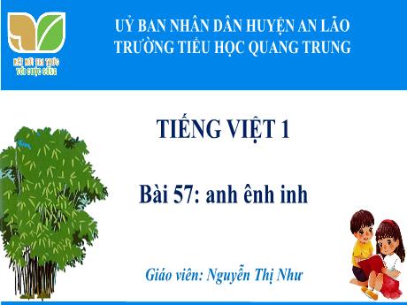 Bài giảng Tiếng Việt 1 (Kết nối tri thức) - Bài 57: Anh, ênh, inh - Năm học 2024-2025 - Nguyễn Thị Như