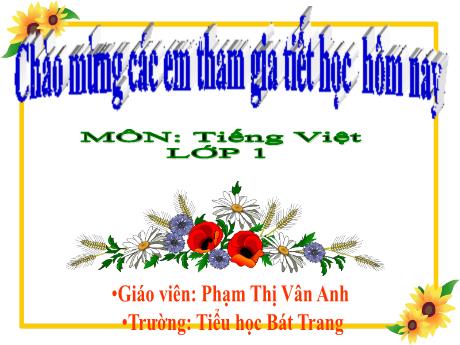 Bài giảng Tiếng Việt 1 (Kết nối tri thức) - Bài 58: Ach, ech, ich (Tiết 1) - Phạm Thị Vân Anh