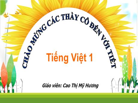 Bài giảng Tiếng Việt 1 (Kết nối tri thức) - Bài 72: ươm, ươp - Cao Thị Mỹ Hương