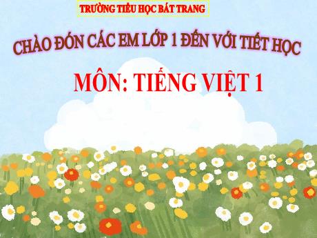 Bài giảng Tiếng Việt 1 (Kết nối tri thức) - Chủ đề 4 - Bài 5: Đèn giao thông - Trường Tiểu học Bát Tràng
