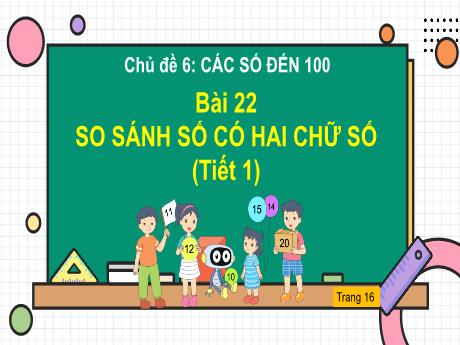 Bài giảng Toán 1 (Kết nối tri thức) - Chủ đề 6 - Bài 22: So sánh số có hai chữ số (Tiết 1) - Trường Tiểu học Bát Tràng