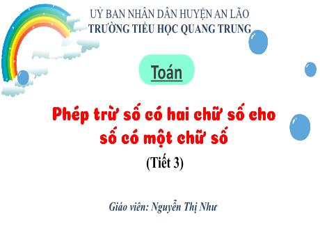 Bài giảng Toán Lớp 1 (Kết nối tri thức) - Bài: Phép trừ số có hai chữ số có hai chữ số (Tiết 3) - Nguyễn Thị Như